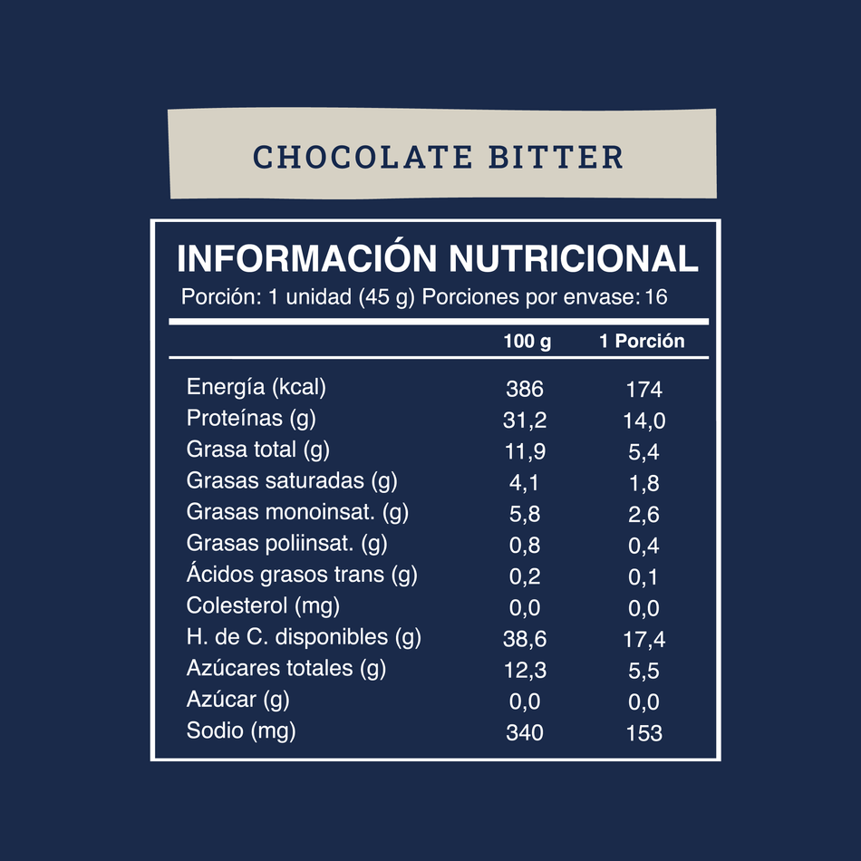 Wild Protein Vegana Chocolate Bitter 16 unidades