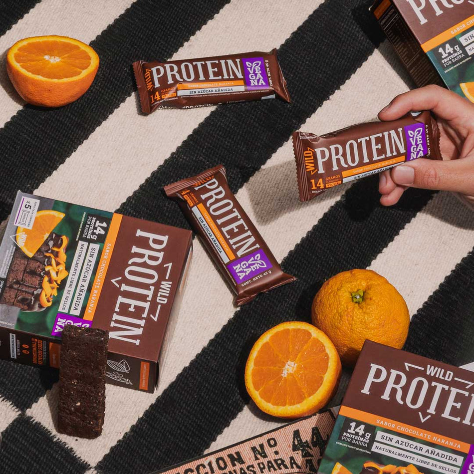Wild Protein Vegana Chocolate Naranja 16 unidades