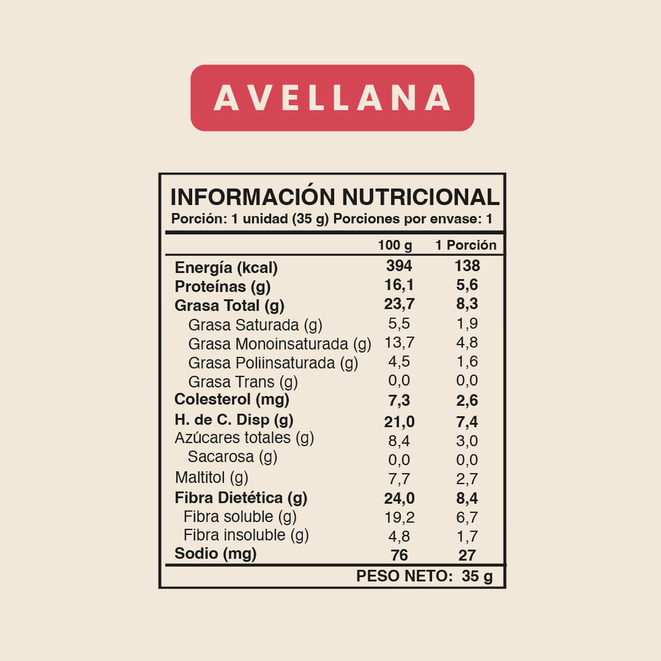 Wild Fit Avellana 16 unidades
